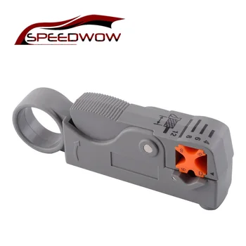 

SPEEDWOW Automatic Double Blades Wire Stripper Coaxial Rotary Wire Cutters Stripping Crimping Tools for RG59/6/58 Network Tool