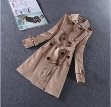 Latest Autumn Fashion Women Windbreaker Elegant Lapel Medium long Street the Wind Dust coat Slim Big yards Leisure Coat G2032