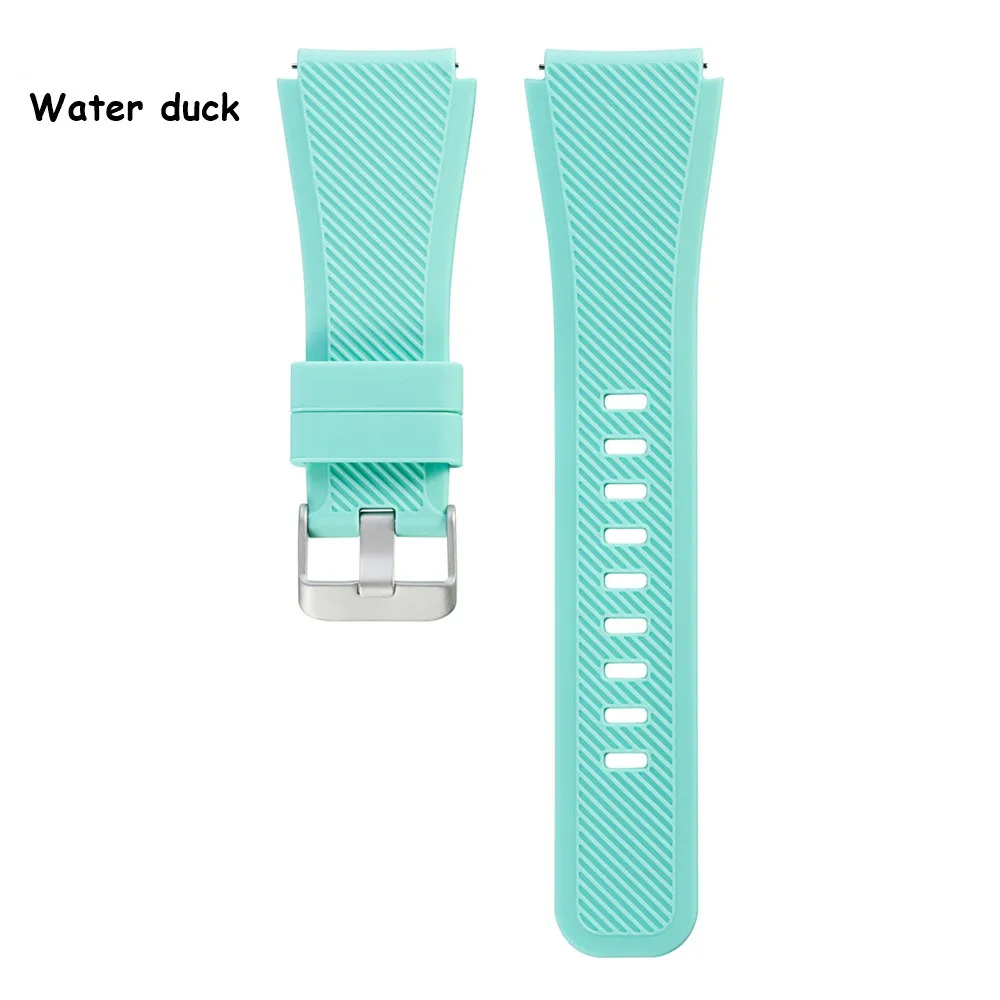 TEAROKE 22 мм силиконовый ремешок для samsung Galaxy Watch 46 мм версия мягкий резиновый спортивный ремешок браслет для gear S3 SM-R800 - Цвет ремешка: Water duck