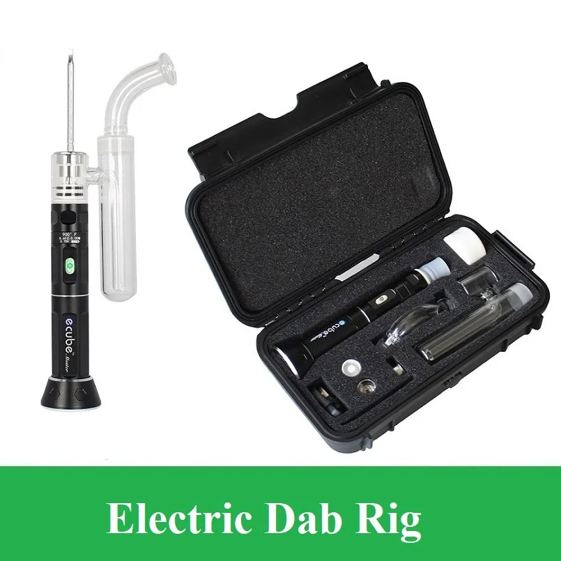 

Ecube Master Portable Enail Quartz Titanium Ceramic Nails Temperature Control Dab Rig Vaporizer With Water Glass Smoking Pipe
