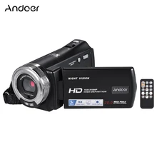 Andoer 1080 P Full HD Запись видео камера Профессиональная видеокамера 3," ЖК-экран Вращающийся ночного видения Обнаружение лица