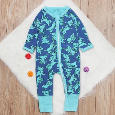 Осенне-Весенняя хлопковая одежда с рисунком пингвина для мальчиков Одежда для новорожденных девочек Комбинезон для малышей - Цвет: CC01467