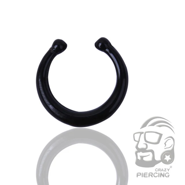 1pc Steel Fake Nose Septum Clicker Ring Nose Rings Captive Ear Fake