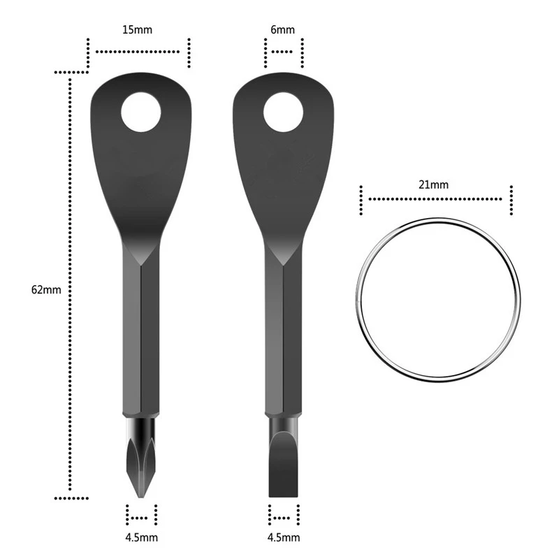 Best selling Mini Multifunction Screwdriver Keychain Slotted Pocket Repair Tool Buy one get free | Украшения и аксессуары