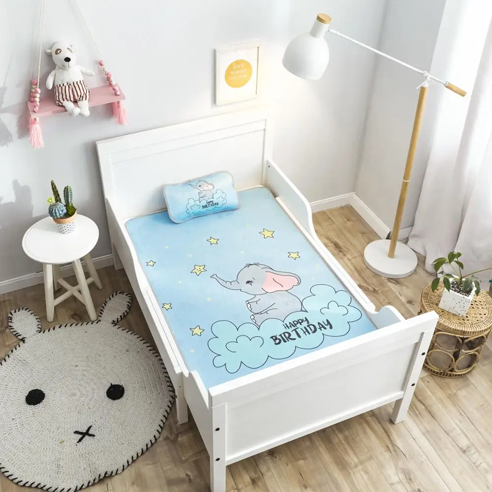 

Children Summer sleeping mat baby foldable bedding mattress Cold mat with ice silk Bed Sheets Summer kindergarten nap mat