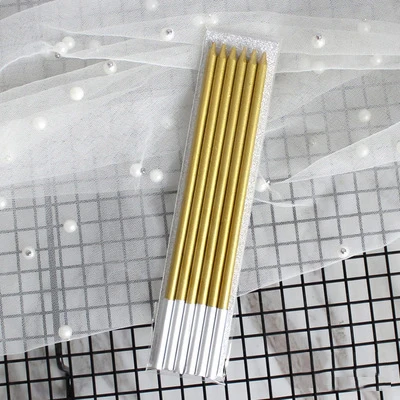 30 box Birthday candles for cake decoration Slender pencil candle Safe Flames candle birthday Party Festival Supplies Home Decor - Цвет: Gold  30 box