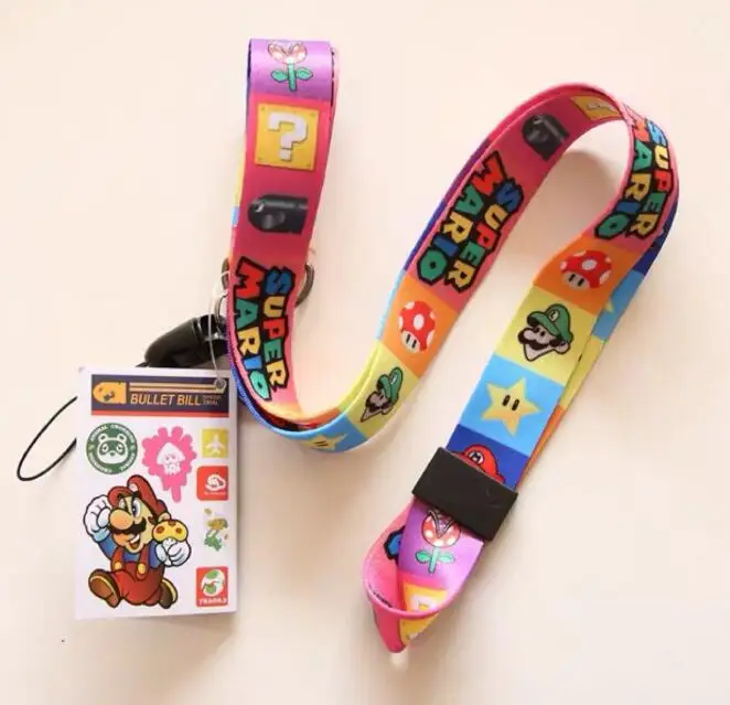 

New 1 Pcs Cartoon Super Mario Neck Straps Lanyards Mobile Phone,DIY ID Card,Key Condole belt