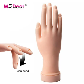 

Nail Art Practice Hand Soft Training Display Model Hands Flexible Can Bend Silicone Prosthetic Personal Salon Manicure Tools