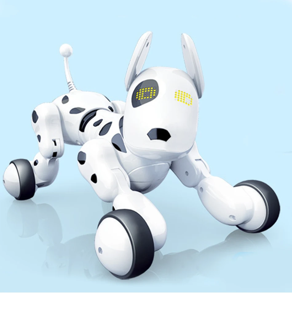 Собака Робот собака цифровой домашнее животное музыка Интеллектуальный робот 2,4G беспроводной пульт дистанционного управления электронные говорящие игрушки развивающий подарок для детей