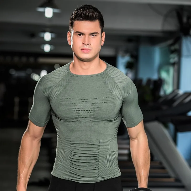 Men's Body Shaper Tummy Shaper Slimming T-shirt Slim Lift Corset Waist Muscle Girdle Shirt Fat Burn Posture Correct Underwears 5