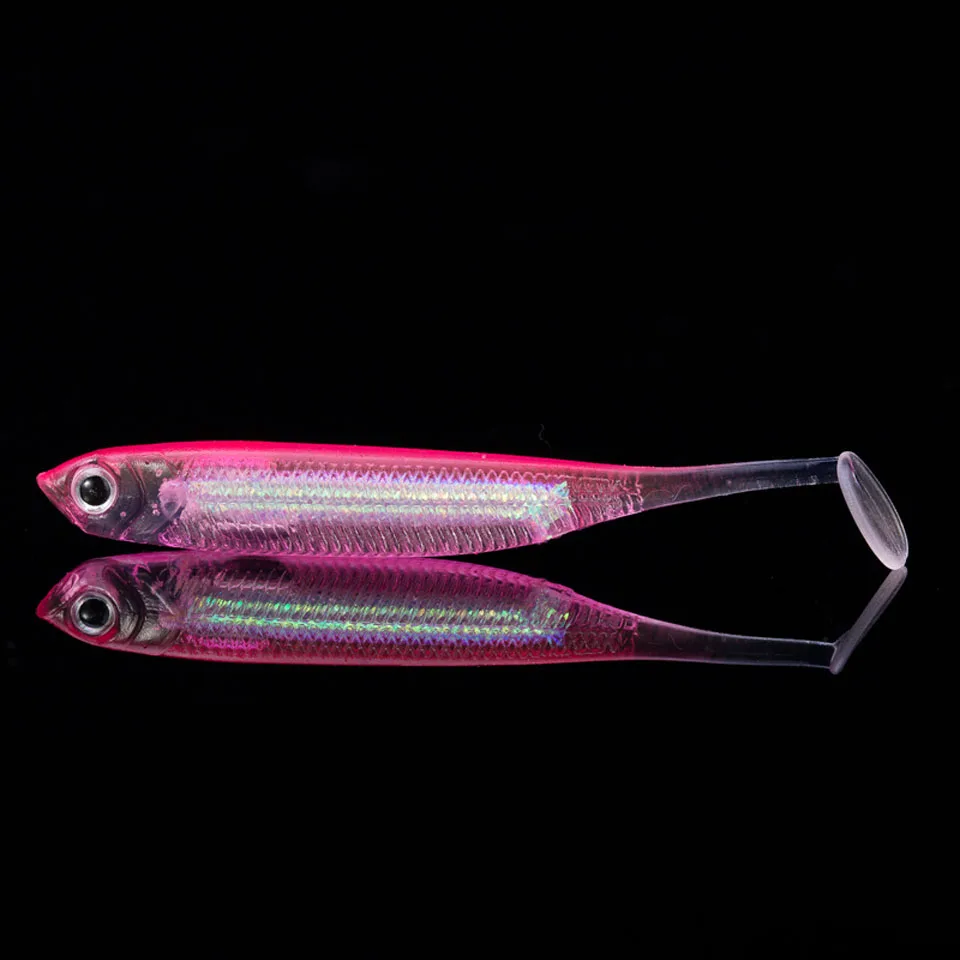 WALK FISH 6 шт./лот 2,2 г/70 мм Мягкая приманка для рыбалка на сельдь Рыбалка плавающие приманки джиг головная Мягкая приманка нахлыстом приманка весло хвост приманки - Цвет: 6PCS A 1