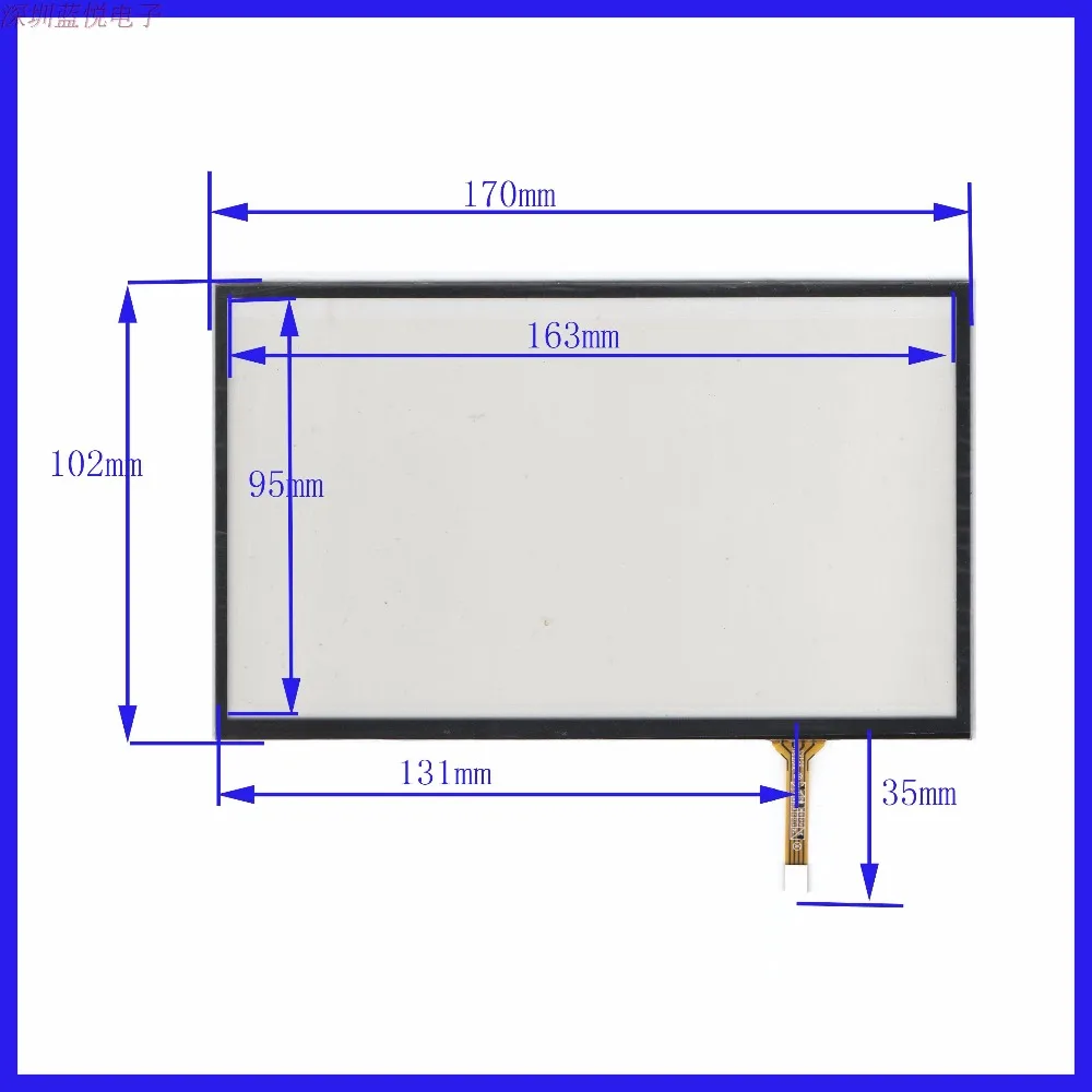 

original new 7.1'' inch XWT516 car navigation touch handwriting external screen four-wire resistive screen 170 * 102