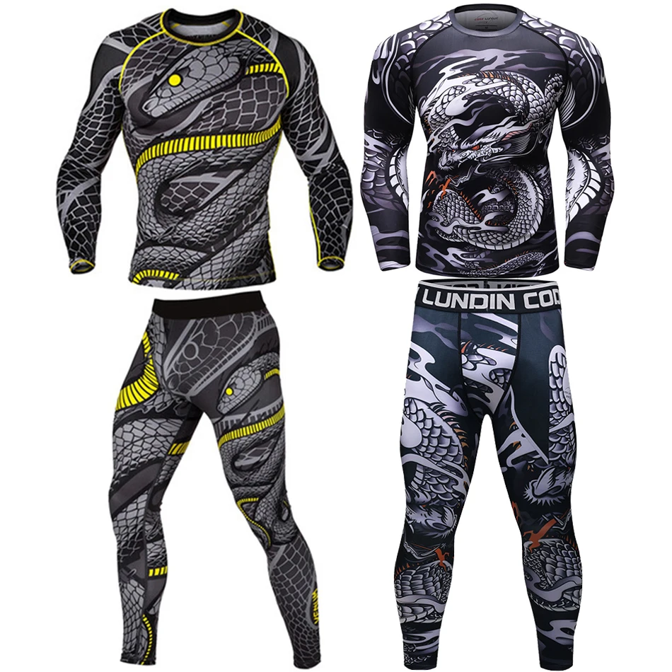 

Rashguard Mma T-Shirt Men Bjj Gi Boxing Jerseys Suit Muay Thai Boxing Shorts Jiu Jitsu Rash Guard Mma Long Sleeve T-Shirts Pants