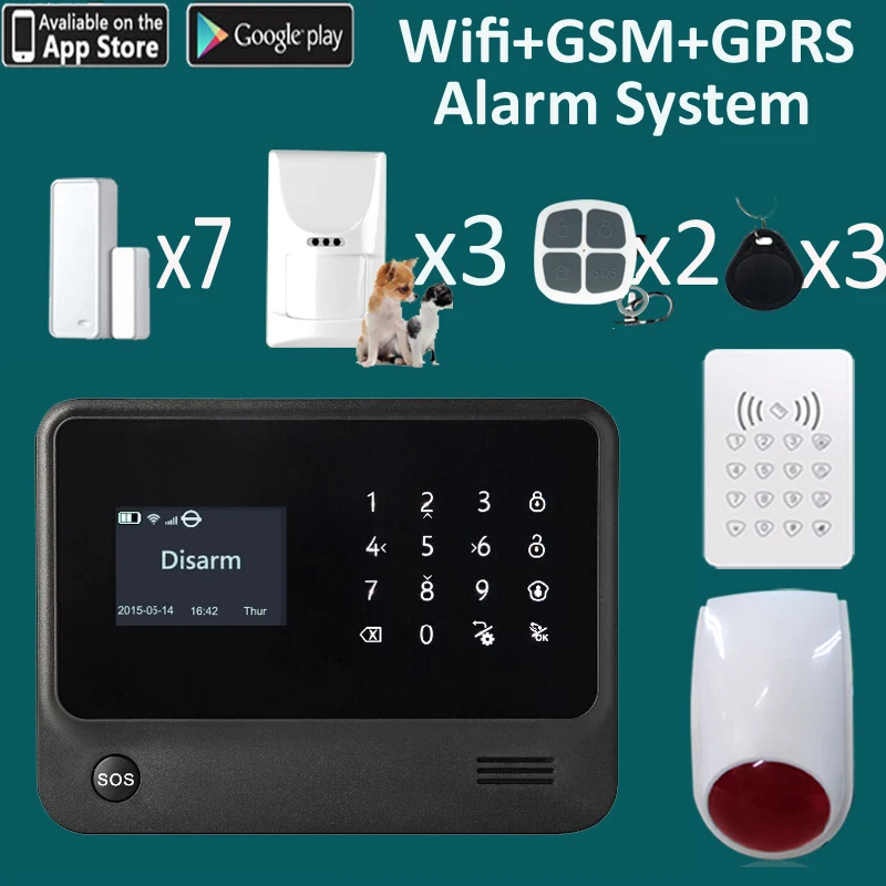 Pet friendly infrared detector black G90B RFID keypad big