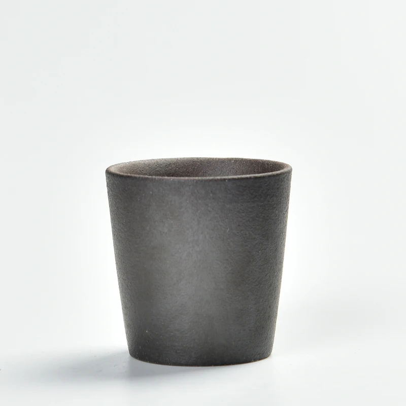 Грубая керамика кунг-фу чайная чашка в японском стиле чайная чашка черные чашки одна чашка креативные керамические мастера чайная чашка - Цвет: F