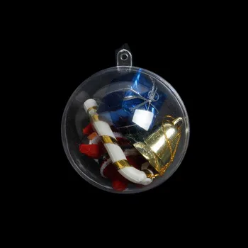 

40pcs 4/5/6/9cm Christmas Tress Decorations Ball Transparent Open Plastic Clear Ornament Tree Decorations xmas Supplies