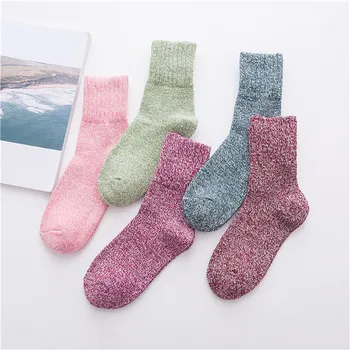 

Hipster Shiny Rabbit Wool Socks 10 pairs Blind Women Losers Tough Pure Color Thick Alpaca Warm Winter Socks Harajuku Folk Luxo
