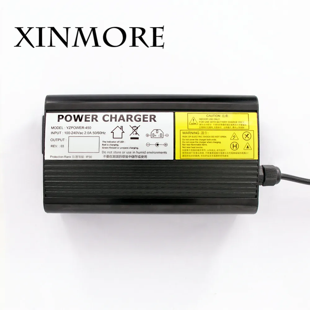 XINMORE Intelligent Battery Charger 33.6V 10A 9A 8A Charger 29.6V (30V) For Car Battery Carregador Bateria Aa