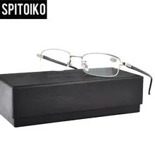 SPITOIKO анти-синие очки для чтения модные полуобода весна шарнир дужки оптическая оправа очки+ 100~+ 400 8016