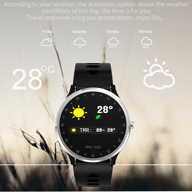 ONEVAN A9 Smart Watch ECG PPG Heart Rate Blood Pressure Oxygen Monitor Wristband Waterproof Activity Tracker Fitness Bracelet