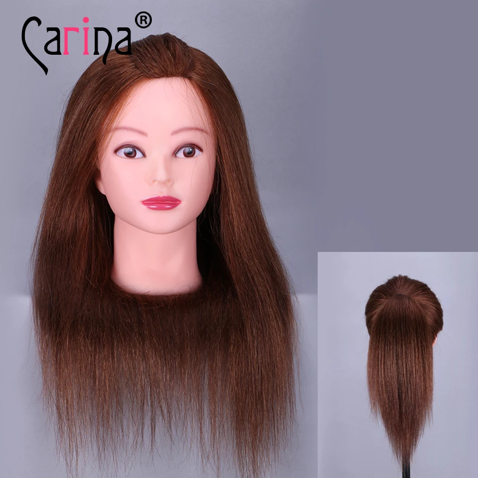 

18" Manikin Salon Mannequin Head 100% Real Hair Mannequins For Sale Training Head Hairdressing Hair Doll With Long Hair 2019 New