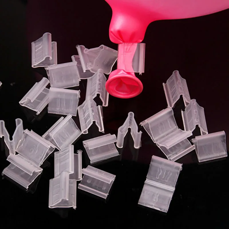 

100pcs/lot Useful "V" Shape Balloons Sealing Clip Ballon Buttons Clips Wedding/Birthday/Christmas Party Decoration Supplies