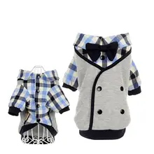 S симпатичная одежда для животных Мягкая Повседневная клетчатая рубашка милая собака рубашка в западном стиле Одежда Рубашка для собаки+ Свадебный галстук