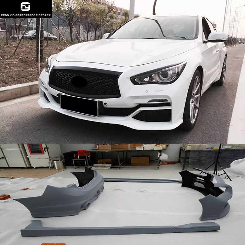 

Q50 Eau styling FRP front bumper rear bumper side skirts for infiniti Q50 car body kits 2014UP