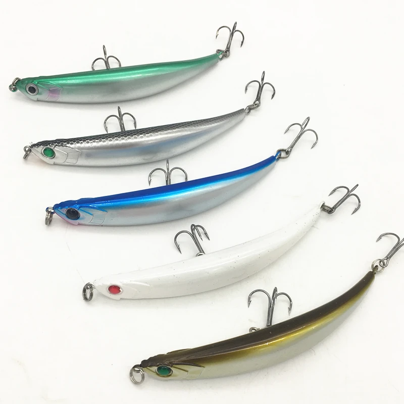 

11cm Floating Hard Pencil Fishing Plastic Lure Topwater Hard Bait SubSurface Dying Fish Pesca Minnow Simulation Treble Hook