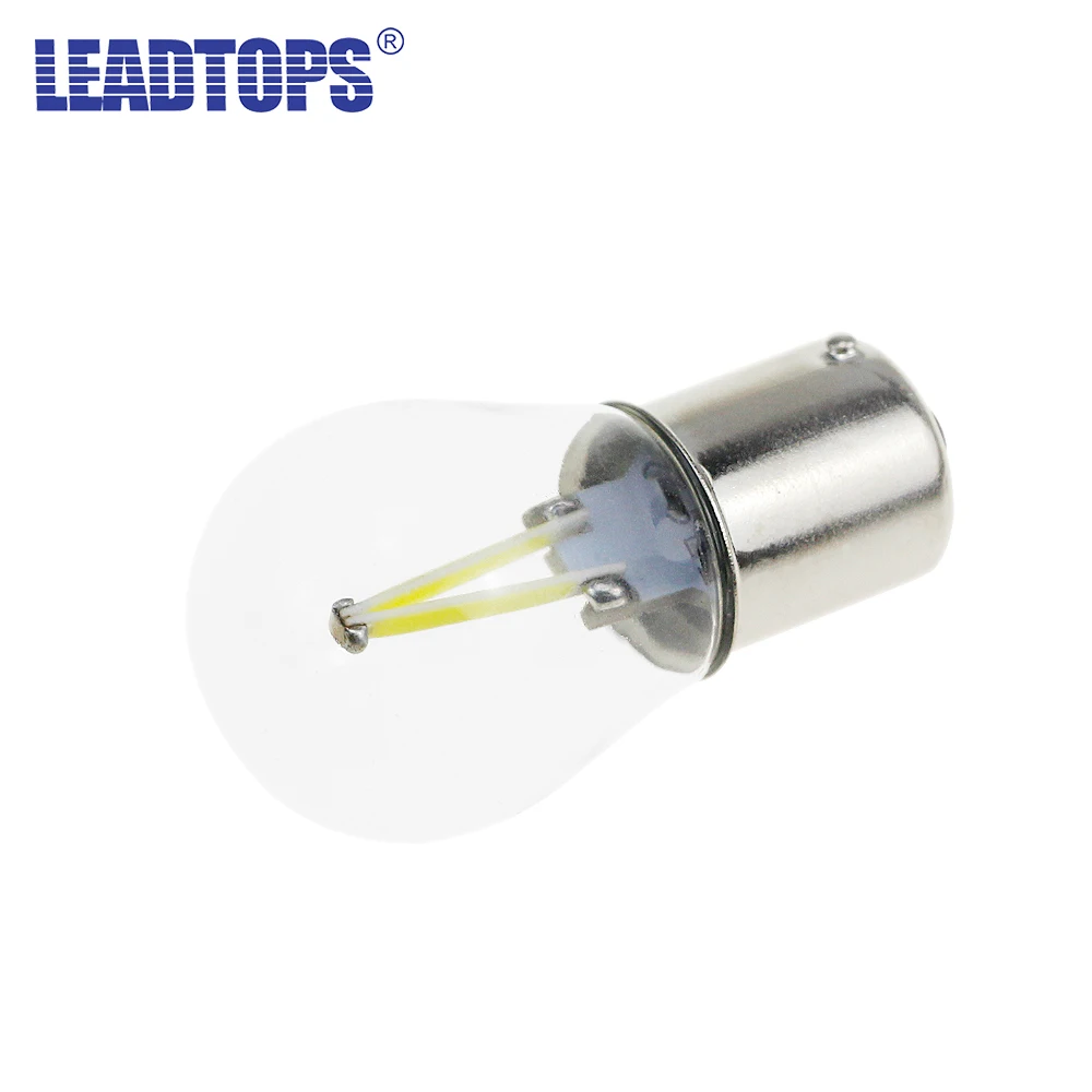 1x P21W LED 1156 1157 Светодиодные лампы Ba15s лампа Bay15d py21w свет автомобиля COB DRL 12v Белый