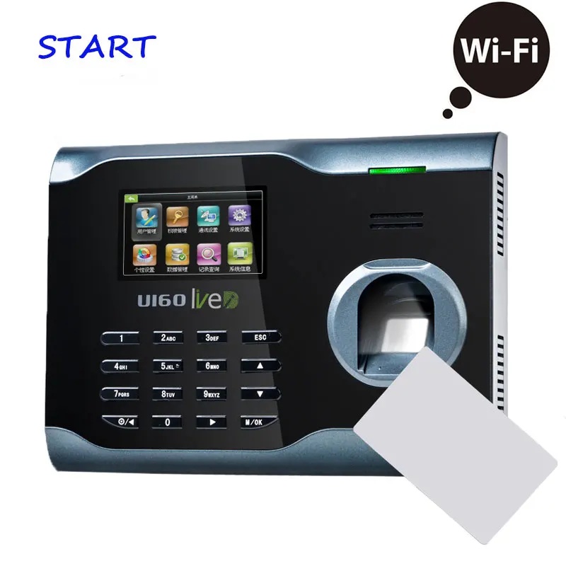 U160 Wi-Fi отпечатков пальцев рабочего времени сотрудника электронные посещаемости с MF карты отпечатков пальцев Сенсор reader