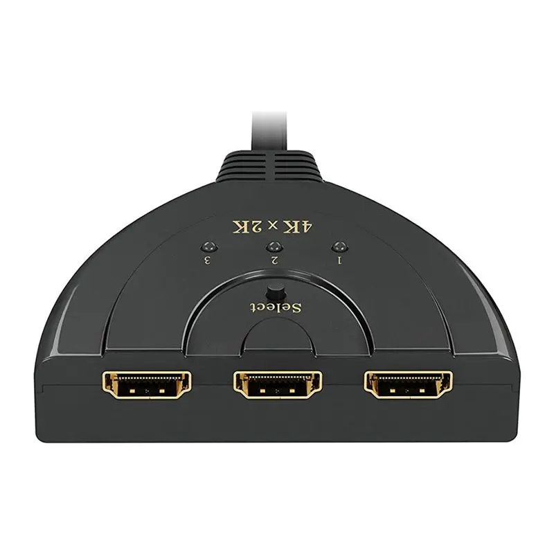 HDMI переключатель с пультом дистанционного управления 4 K, 3-Порты и разъёмы Разделитель с мультимедийным интерфейсом высокой четкости HDMI