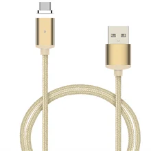 Nylon Magnetic Micro USB Adapter For iPhone Sync Wire Data Cable Fast Charging Both For iPhone Android P0.06