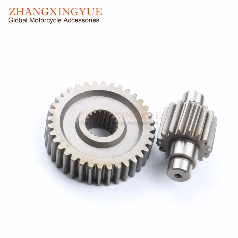 Engranaje de transmisión Final de rendimiento de 36 T-17 T para GY6 125 150cc 152QMI 157QMJ piezas de repuesto de motor de Scooters chinos