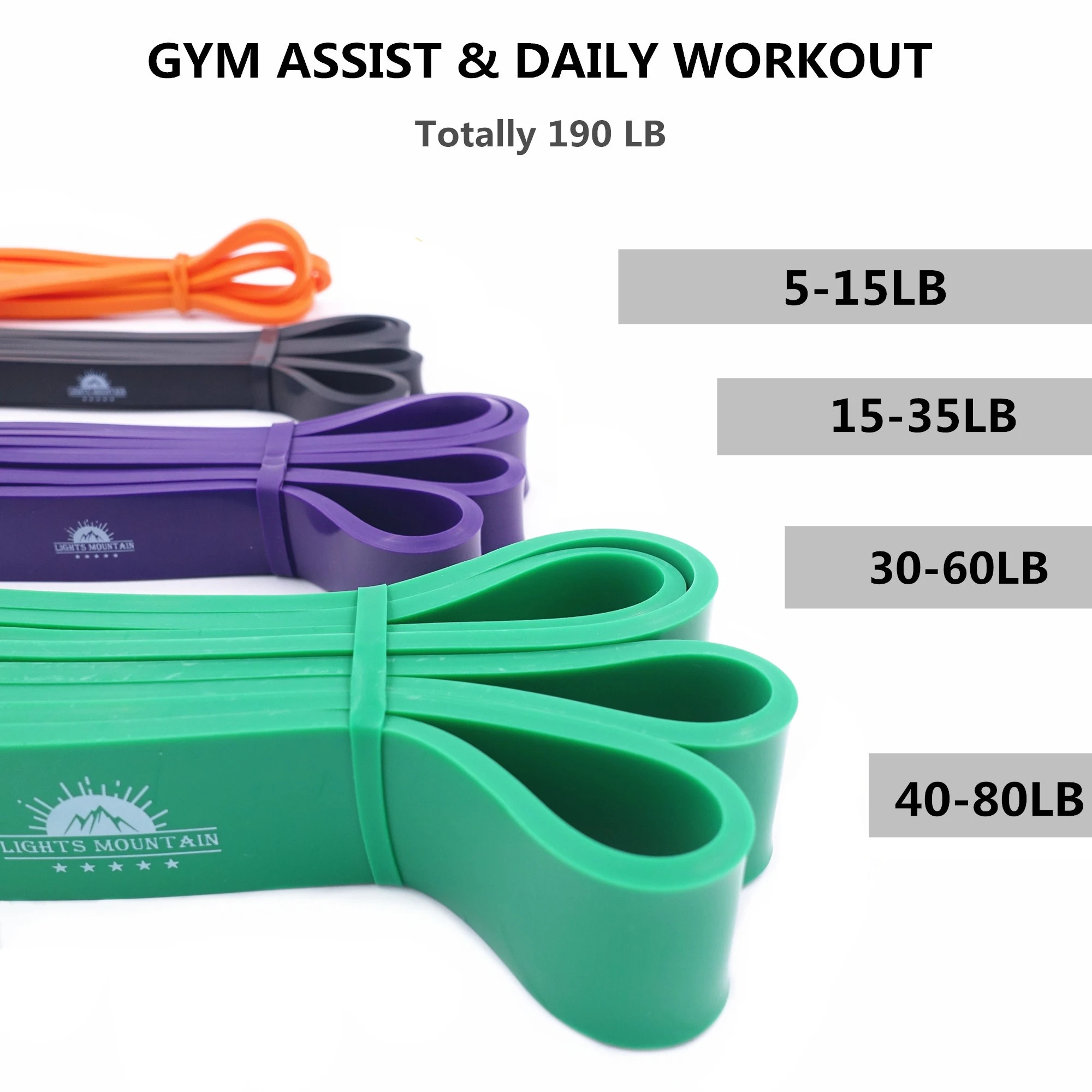  Pull Up Assist Resistance Bands Set Heavy Duty Power lifting Stretch Expander Bands Fitness Gym Wor