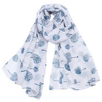 

Guttavalli Women New Solid Trees Printing Autumn Long Shawl Female Geometric Floral Wrap Winter Chevron Warm Soft Skinny Scarves