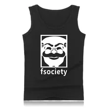 Mr Robot Cartoon 4 colors Tank Top Men Sleeveless Tops and Fashion Cotton Summer Style Sleeveless Vests 3xl 4xl