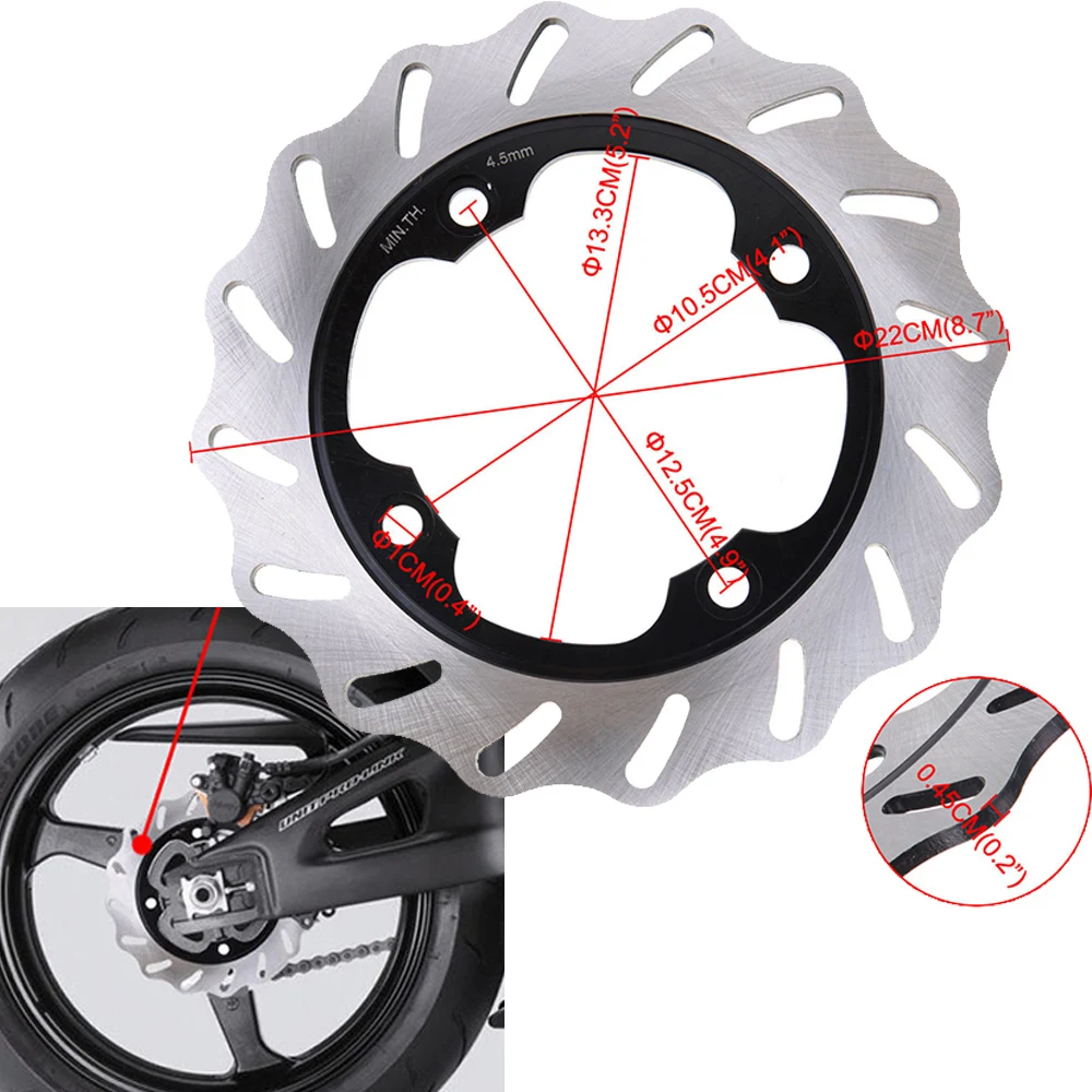 

Motorcycle Rear Brake Disc Rotor For Honda CBR 1000 RR FIREBLADE 04-10 CBR600RR 03-08 CBR 900RR 92-03 CBR600 F2/F3/F4/F4i 91-06