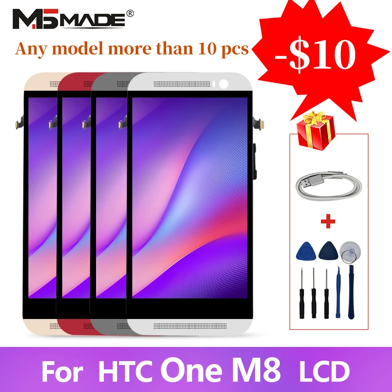 

5.0" For HTC One M8 LCD Touch Screen Digitizer Display Replacement Parts With Frame Free Shipping 831c LCD 100% Tested