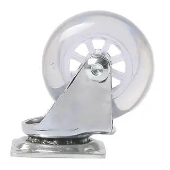 

2-inch Transparent PU Caster 50mm Office Chair Sofa Platform Trolley Replacement Angle Swivel Universal Wheels For Furniture