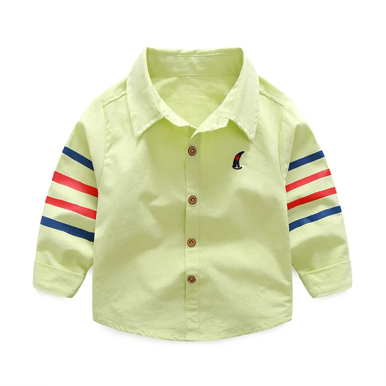 1-5 years Baby shirts 20018 spring new casual 4 bars turn down collar long sleeved children boys clothes autumn outwear HTB1D7laXbsrBKNjSZFpq6AXhFXae - 1-5 years Baby shirts 20018 spring new casual 4 bars turn down collar long sleeved children boys clothes autumn outwear