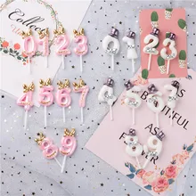 Свечи для торта с цифрами, свечи для дня рождения 0 1 2 3 4 5 6 7 8 9, вечерние свечи для украшения торта