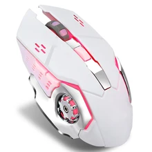 Беспроводная яркая подсветка световая игровая мышь для ноутбука ПК эргономичный дизайн dpi Регулируемая кнопка отключения звука для ноутбука i7