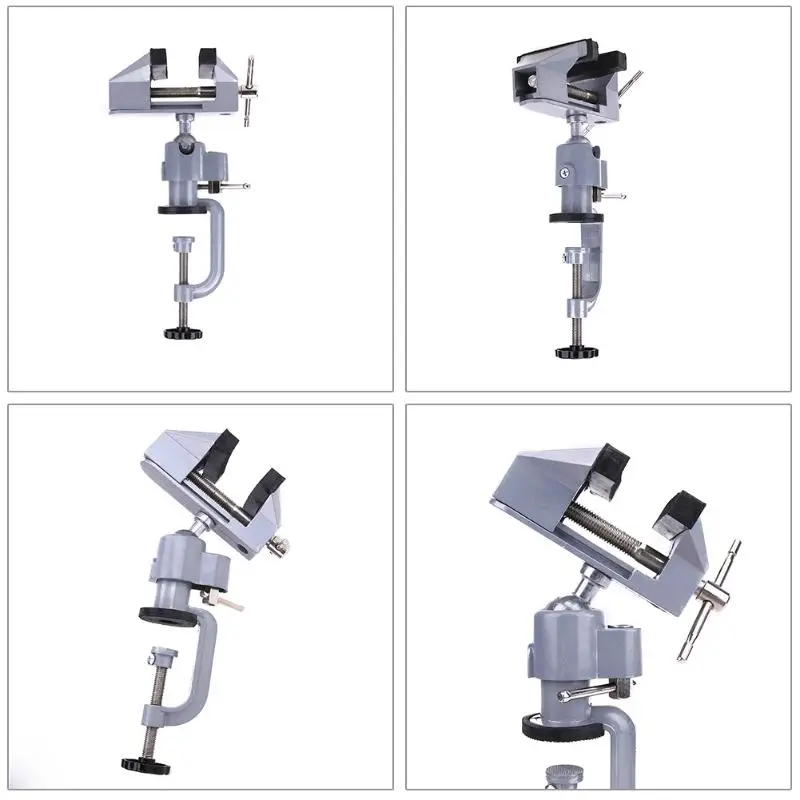 

Multinational 2 in 1 Table Vise Bench Vice Aluminium Alloy 360 Degree Rotating Universal Units Vise Precise Mini Vise Clamp