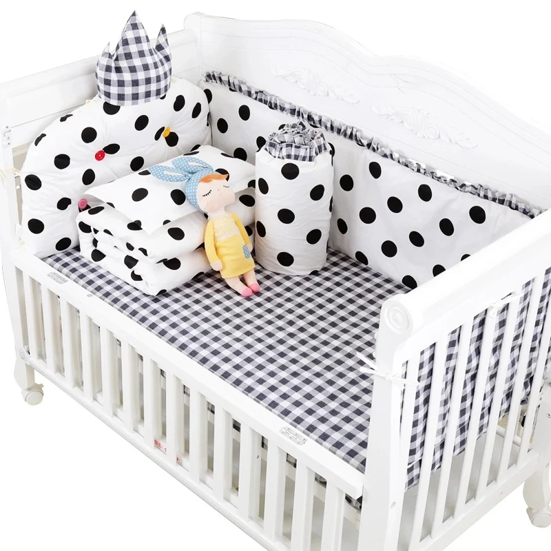 black and white cot bedding