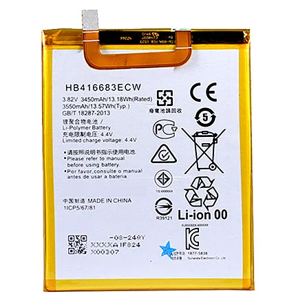 

3.8V batteries Rechargeable Li-ion Li-polymer Built-in lithium polymer battery for A1/A2 Nexus 6P H1511/H1512 HB416683ECW