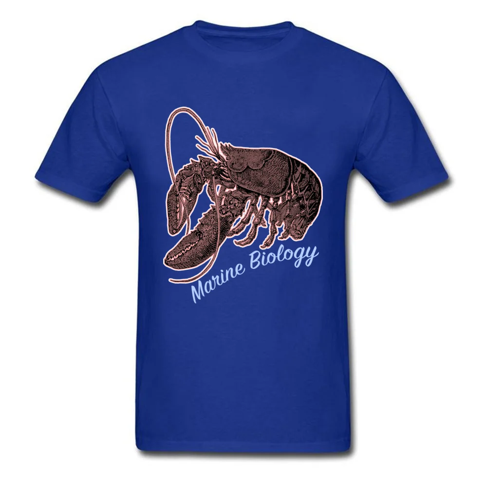  Men Tshirts cosie Hip hop T Shirt Pure Cotton Round Neck Short Sleeve Camisa Sweatshirts Summer/Fall Free Shipping Marine Biology Lobster Illustration Oceanography Marine Li blue