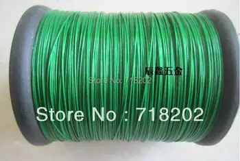 

200 m per lot Stainless steel 304 wire rope 1*7 0.8 mm diameter( nylon/pvc coated)--green color