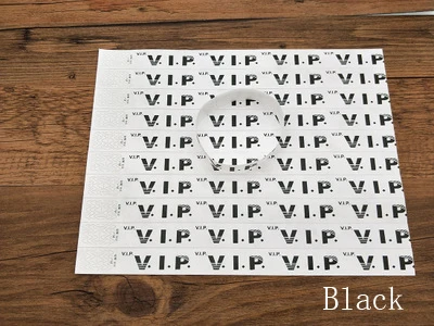 100 шт одноразовые бумажные браслеты различных цветов для мероприятий, 100 шт одноразовые браслеты, Тайвек браслеты - Цвет: VIP Black
