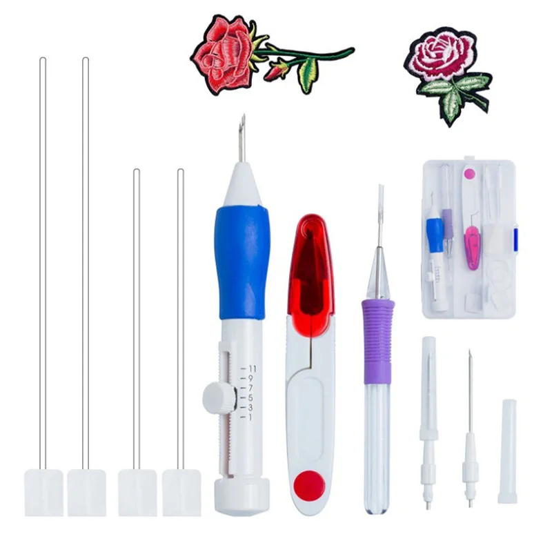 

Magic DIY Hand Embroidery Pen Patch Knitting Sewing Tool Kit Punch Needle HYD88